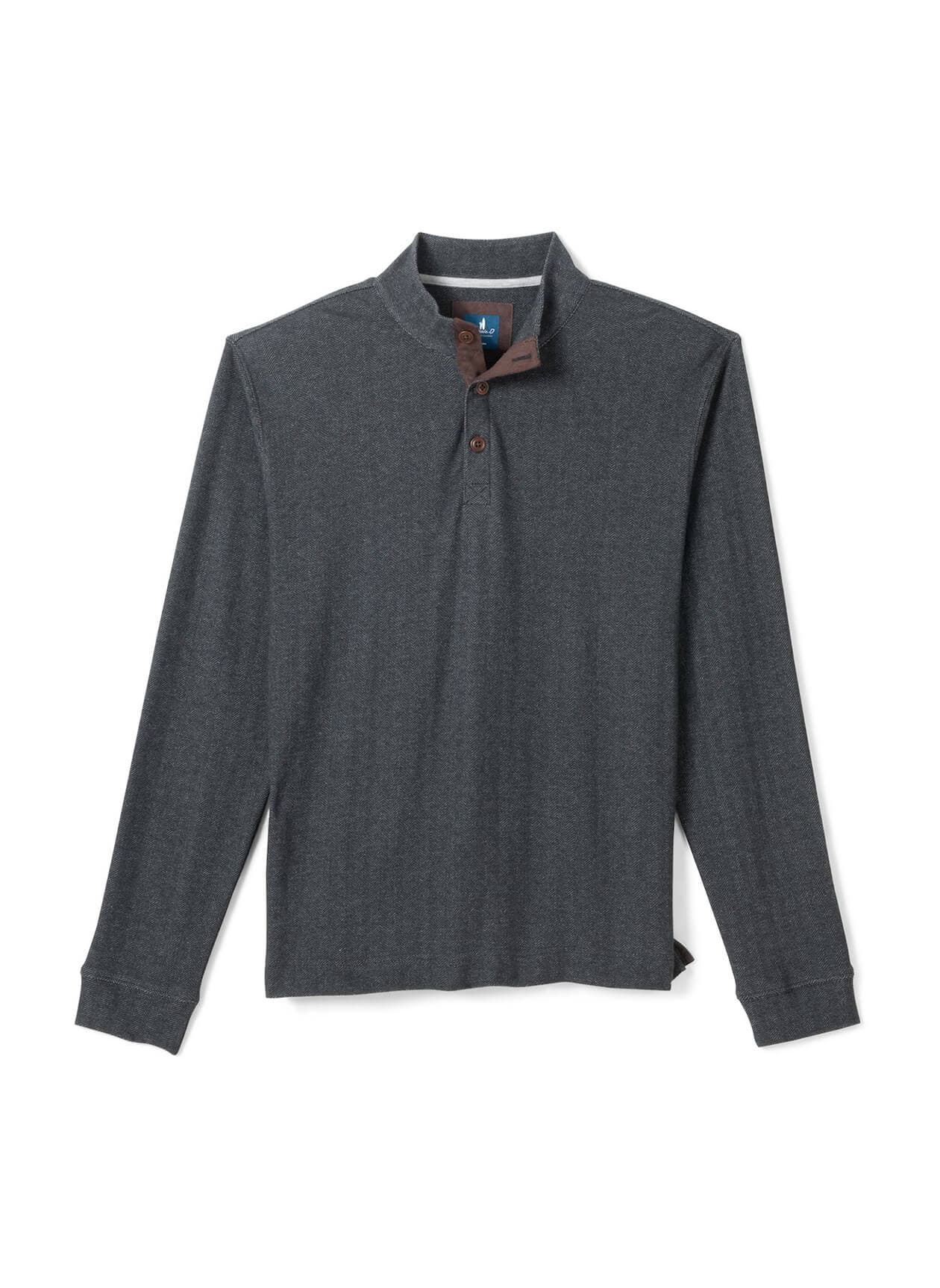 Johnnie-O Men's Cotton Blend Henley - Dark Grey LG