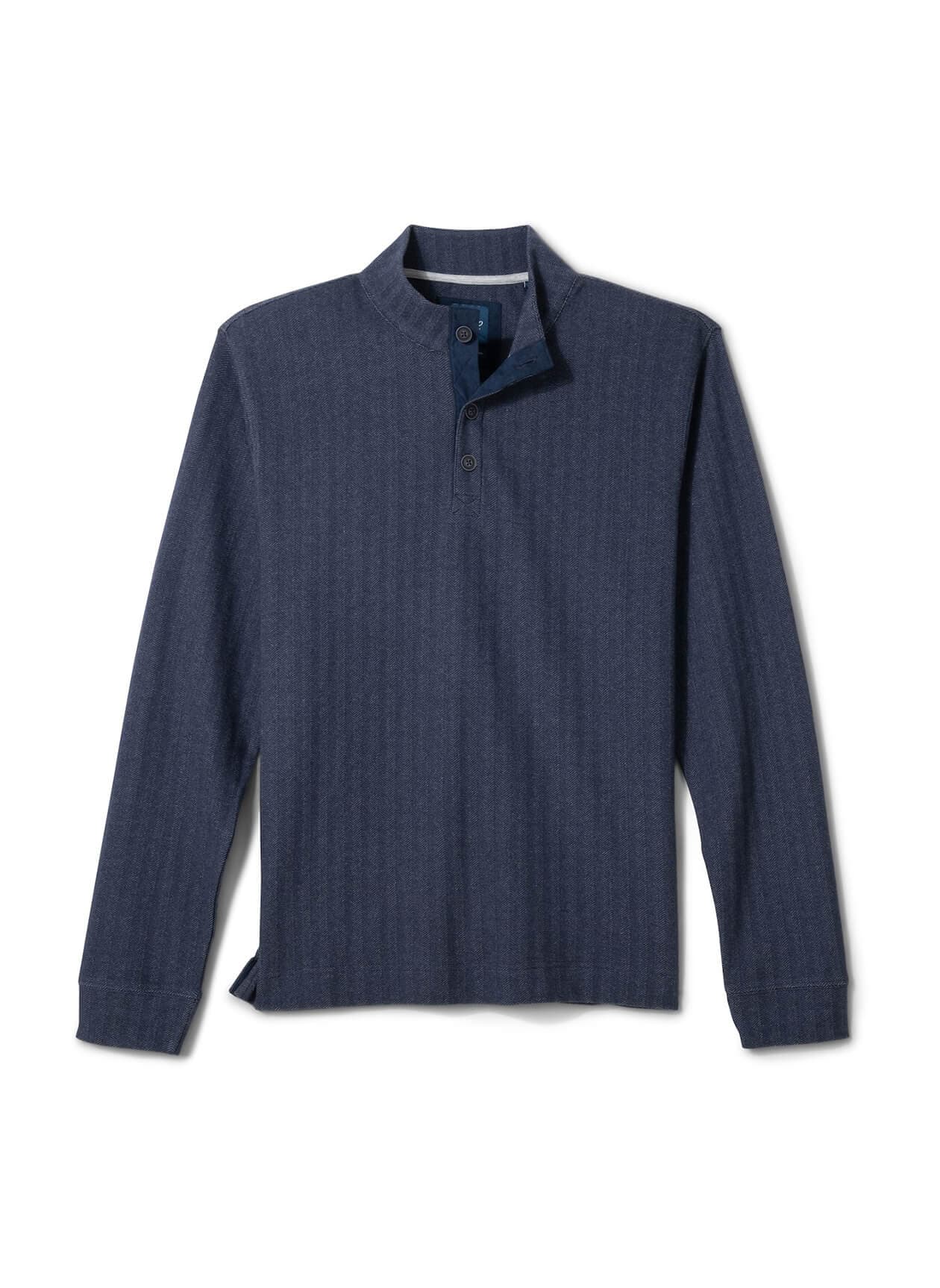 Johnnie-O Men's Cotton Blend Henley - Navy LG