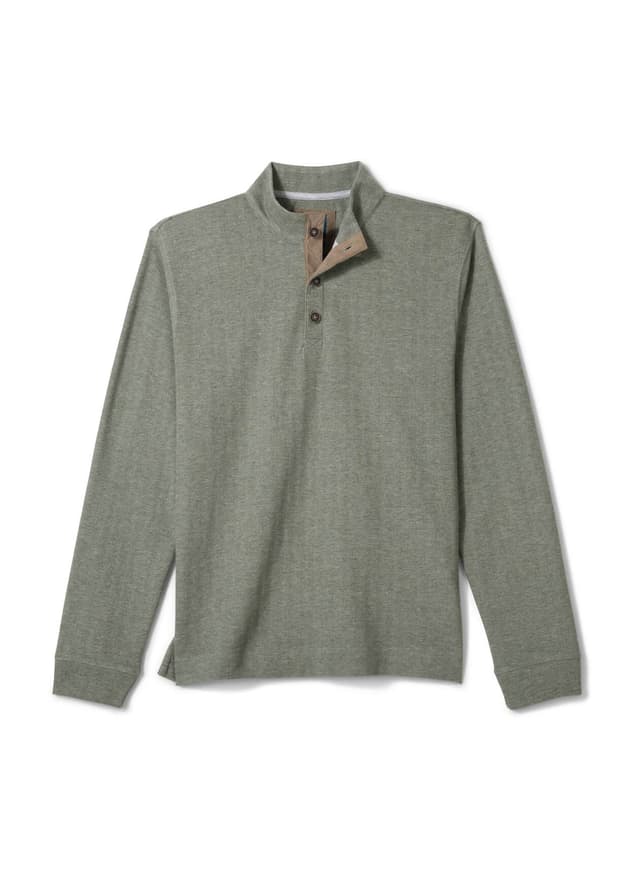 Johnnie-O Men's Cotton Blend Henley - Green LG