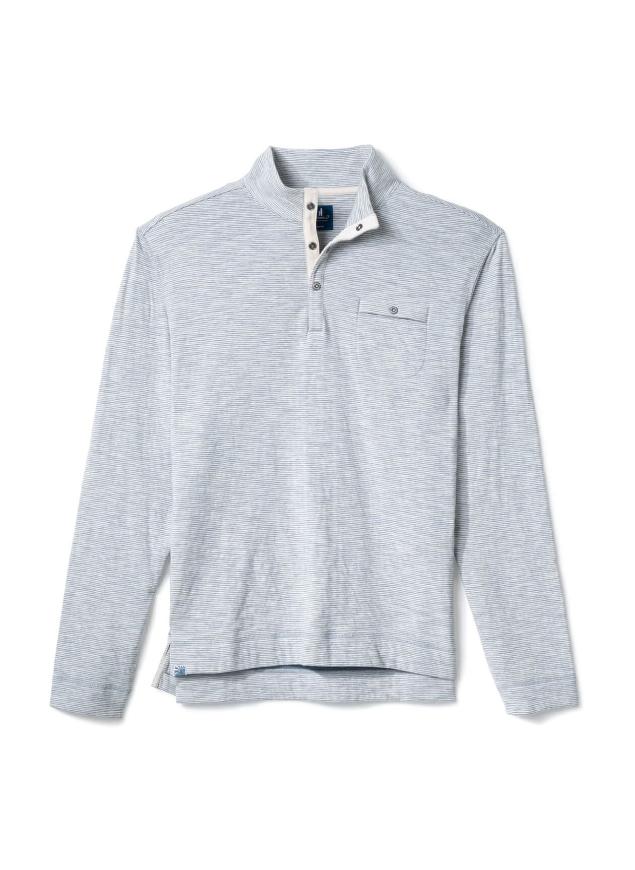 Johnnie-O Men's Cove Striped Henley - White LG
