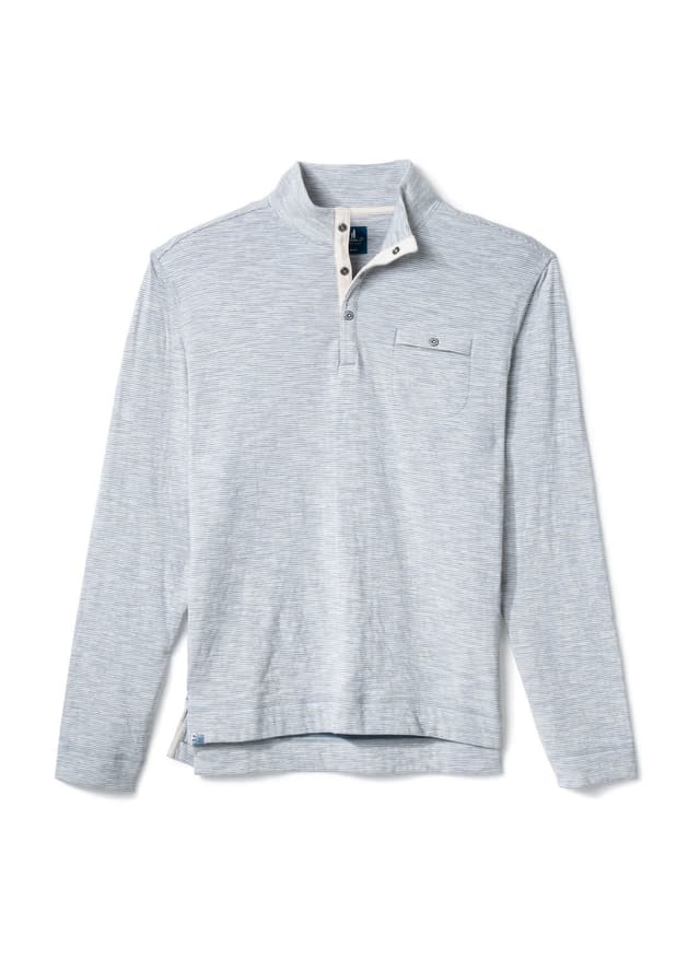 Johnnie-O Men's Cove Striped Henley - White LG