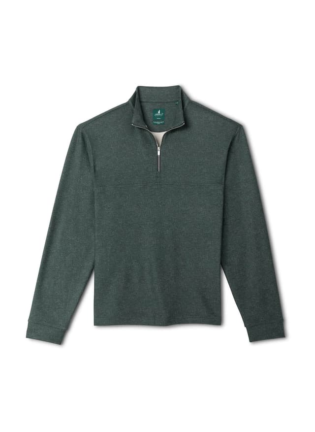 Johnnie-O Men's Mikey Printed Check Quarter-Zip - Green LG