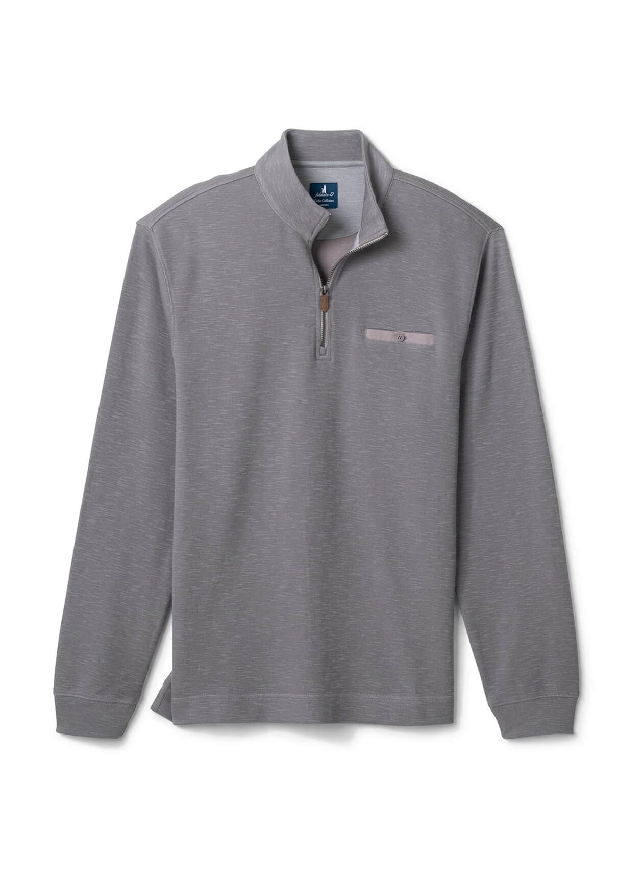 Johnnie-O Men's Flame Stitch Quarter-Zip - Dark Grey LG