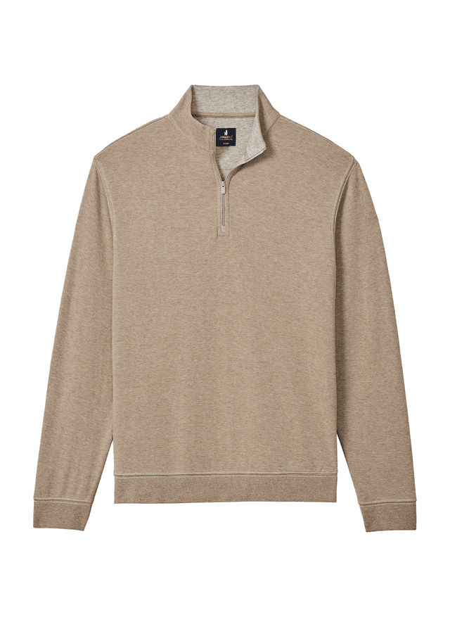 Johnnie-O Men's Hanks Quarter-Zip - Brown 3XL