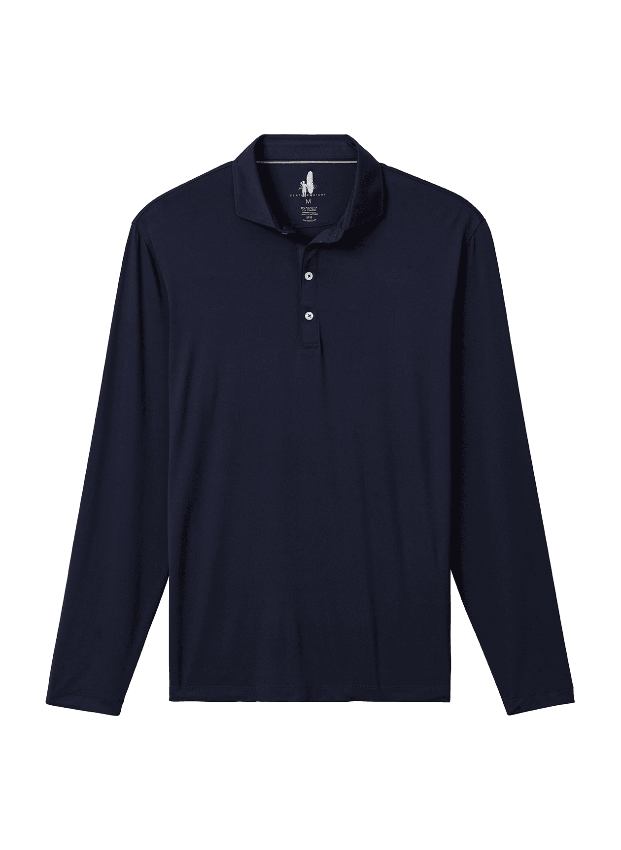 Johnnie-O Men's Swing Featherweight Long-Sleeve Polo - NAVY 2 3XL