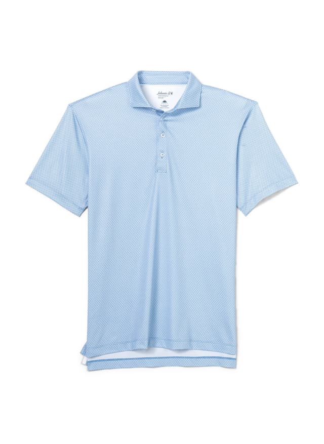 Johnnie-O Men's Tile Neat Polo - Cyan 3XL