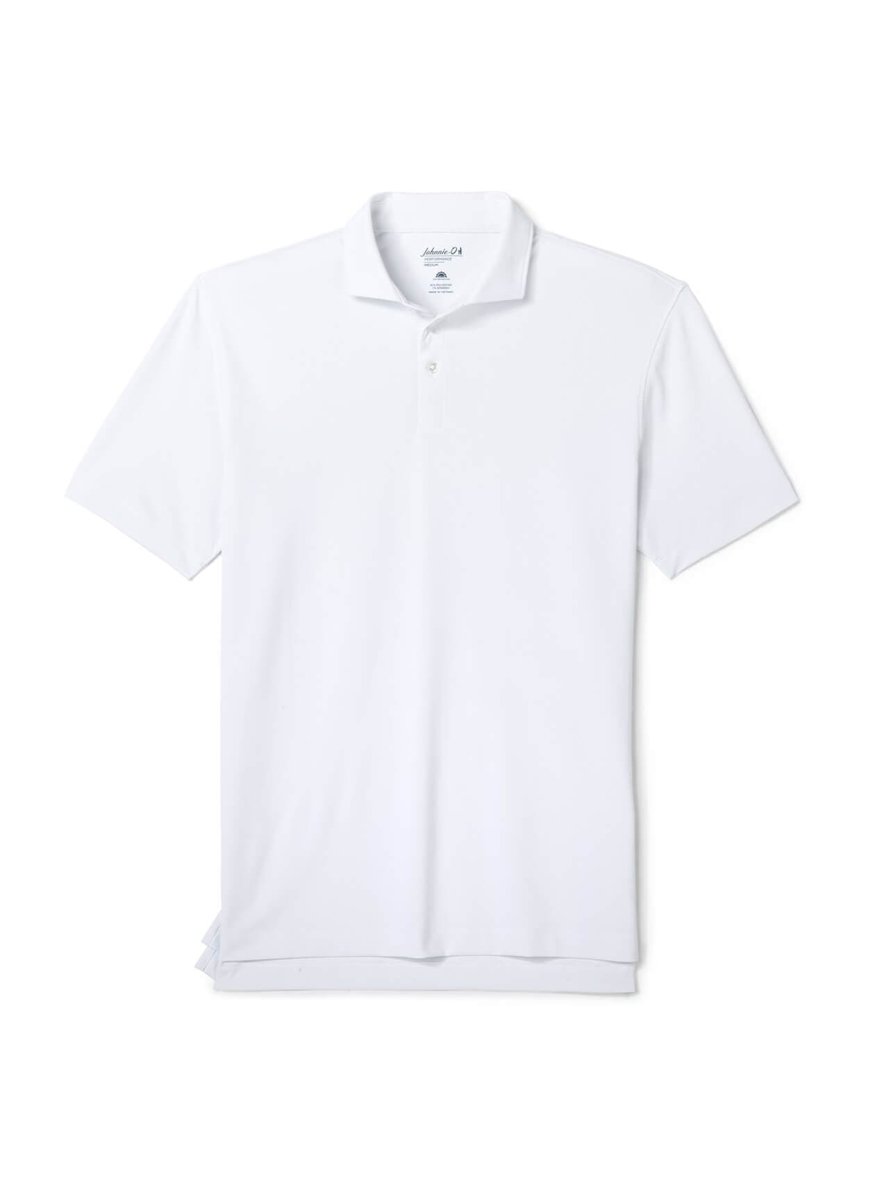 Johnnie-O Men's Mesh Solid Polo - White LG