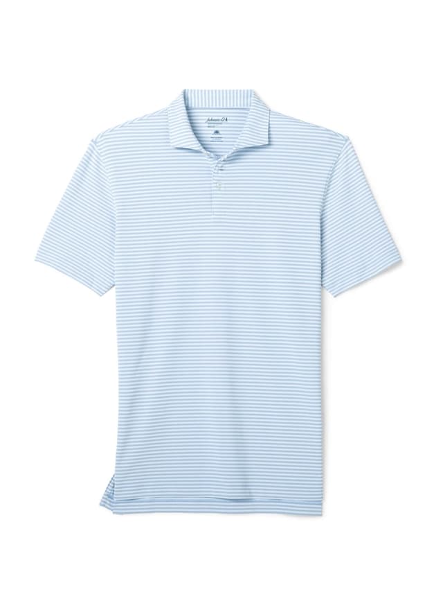Johnnie-O Men's Cruz Stripe Polo - Carbon Kona LG