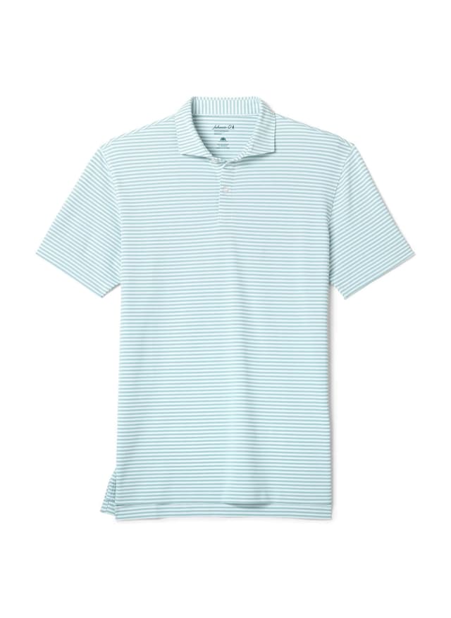 Johnnie-O Men's Cruz Stripe Polo - Green LG