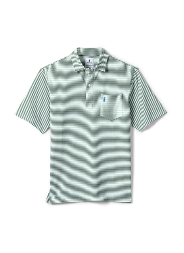 Johnnie-O Men's Jacks Stripe Polo - Green LG