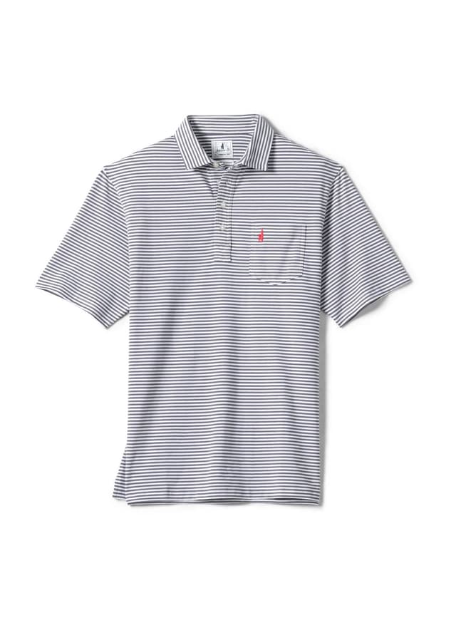 Johnnie-O Men's Jacks Stripe Polo - Dark Grey LG