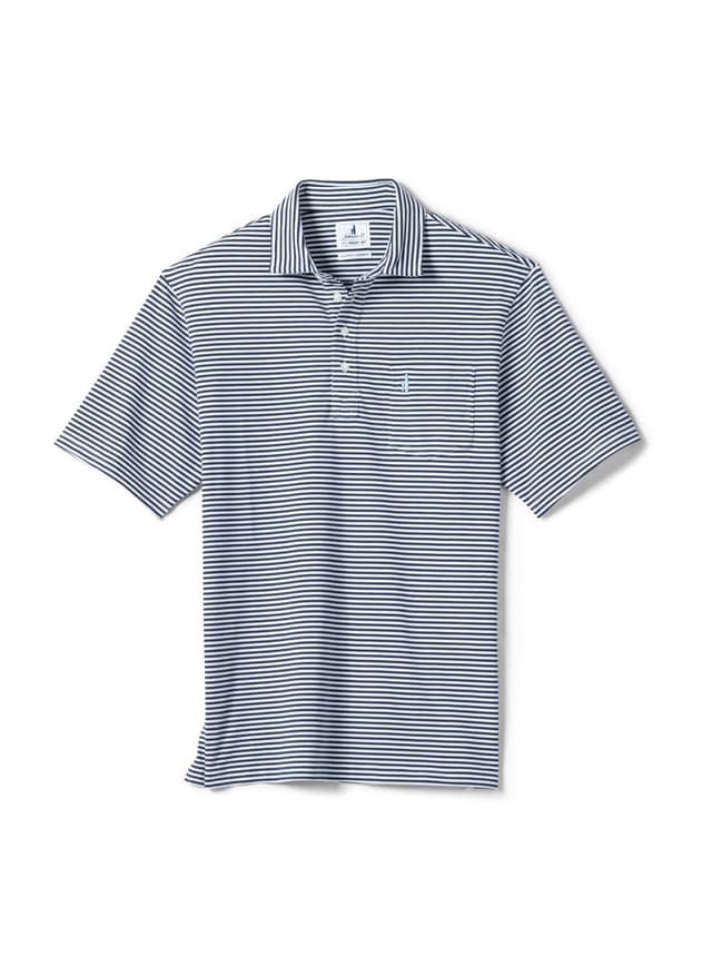 Johnnie-O Men's Jacks Stripe Polo - Navy LG