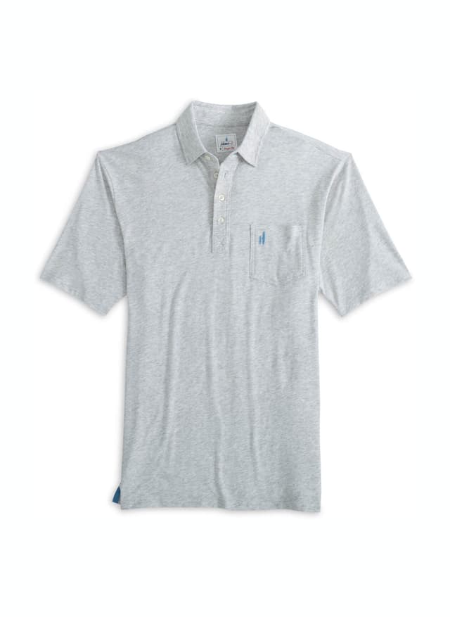Johnnie-O Men's Heathered Original 2.0 Polo - Light Grey 3XL