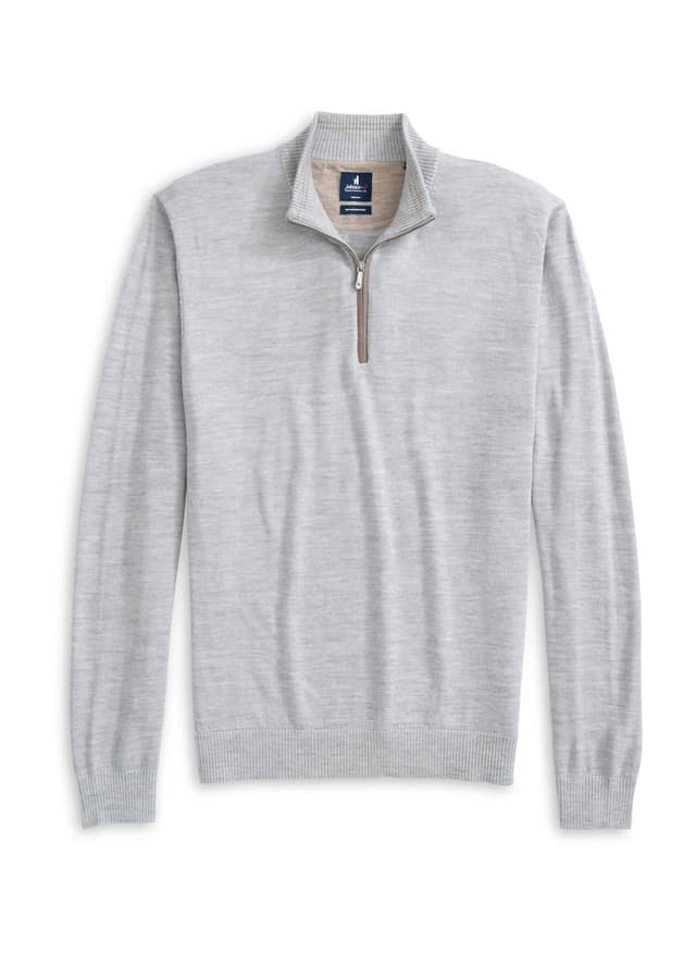 Johnnie-O Men's Raynor Quarter-Zip - Light Gray (LGRY) LG