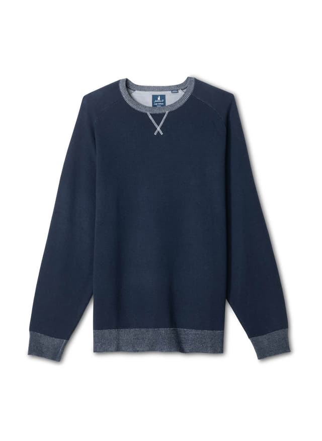 Johnnie-O Men's Plaited Crew - Navy LG