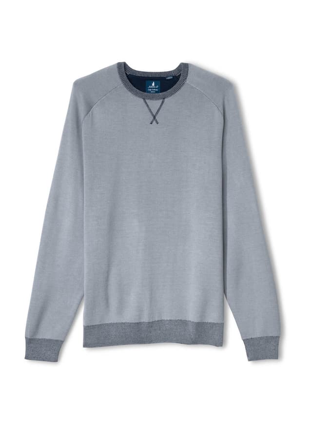 Johnnie-O Men's Plaited Crew - Shark LG