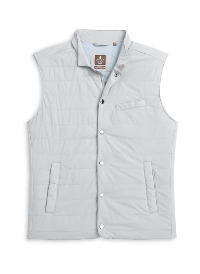 Johnnie-O Men's Bauer Vest - Gray (GRAY) LG