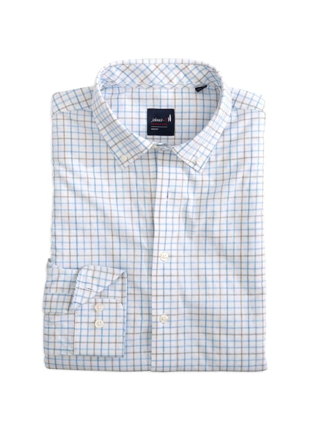 Johnnie-O Men's Paddock Shirt - Cyan LG