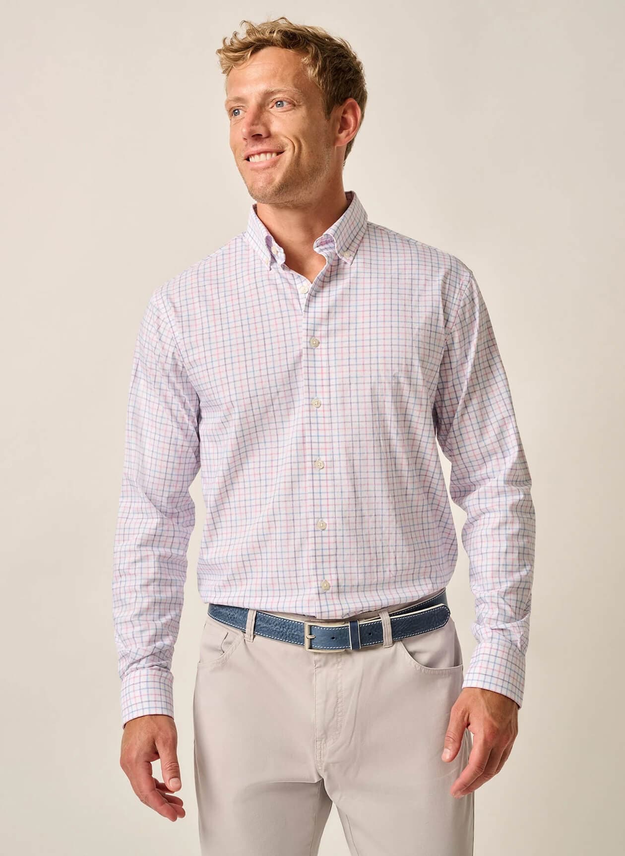 Johnnie-O Men's Paddock Shirt - Pink LG