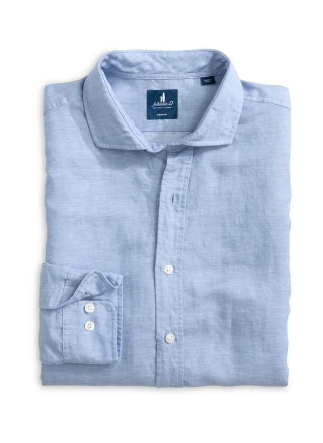 Johnnie-O Men's Mccarthy Shirt - Cyan LG