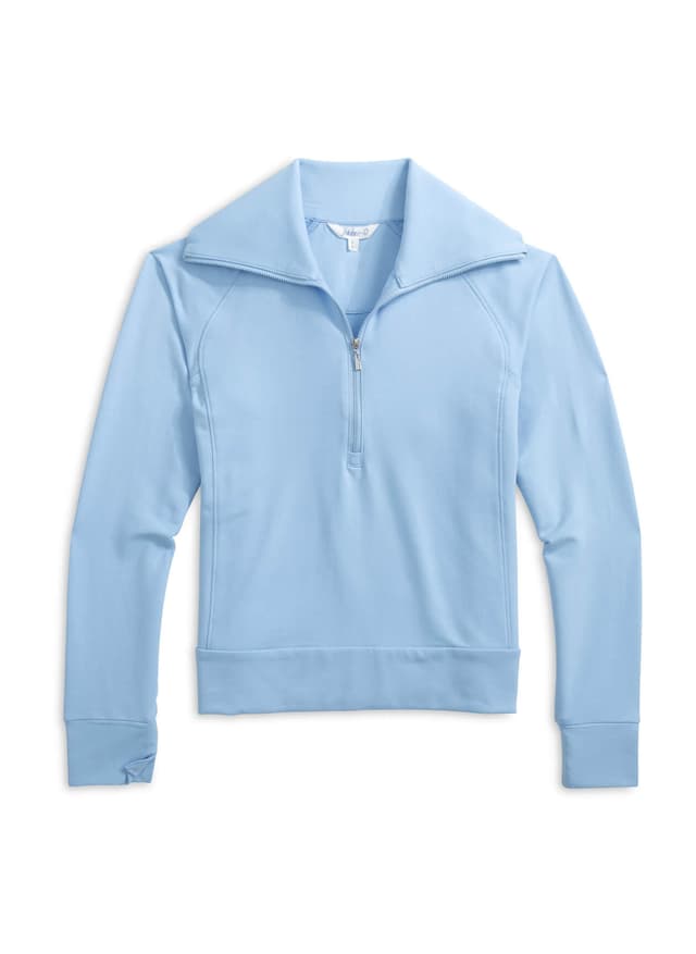 Johnnie-O Women's Eliza Quarter-Zip - Cyan LG