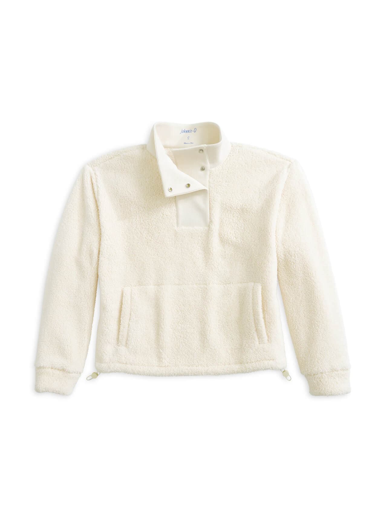 Johnnie-O Women's Olympia Snap Sweatshirt - White LG