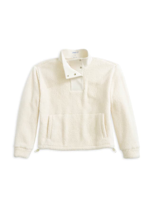 Johnnie-O Women's Olympia Snap Sweatshirt - White LG