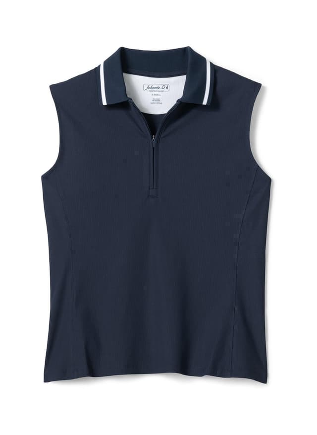 Johnnie-O Women's Hoppin Sleeveless Polo - Navy LG
