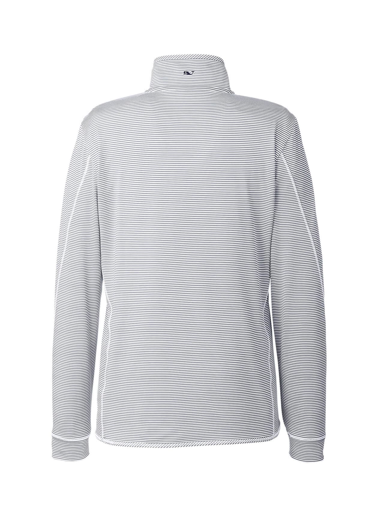 Vineyard Vines Women's Microstripe Sankaty Half-Zip - Blue LG