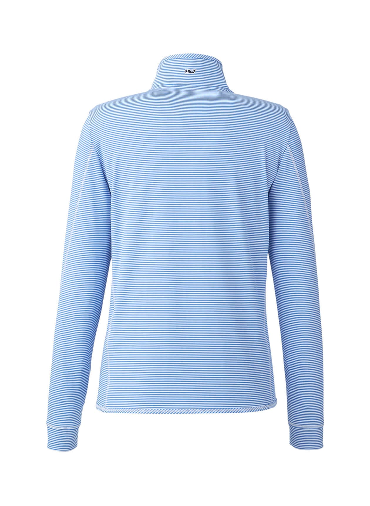 Vineyard Vines Women's Microstripe Sankaty Half-Zip - Navy LG
