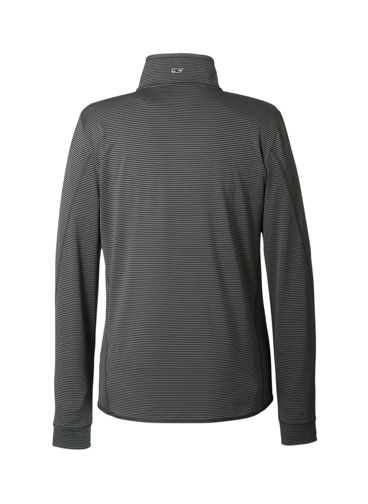 Vineyard Vines Women's Microstripe Sankaty Half-Zip - Navy,Black LG