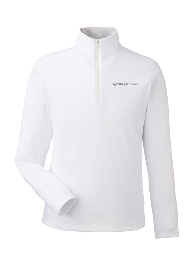 Vineyard Vines Men's Sankaty Quarter-Zip Pullover - White LG