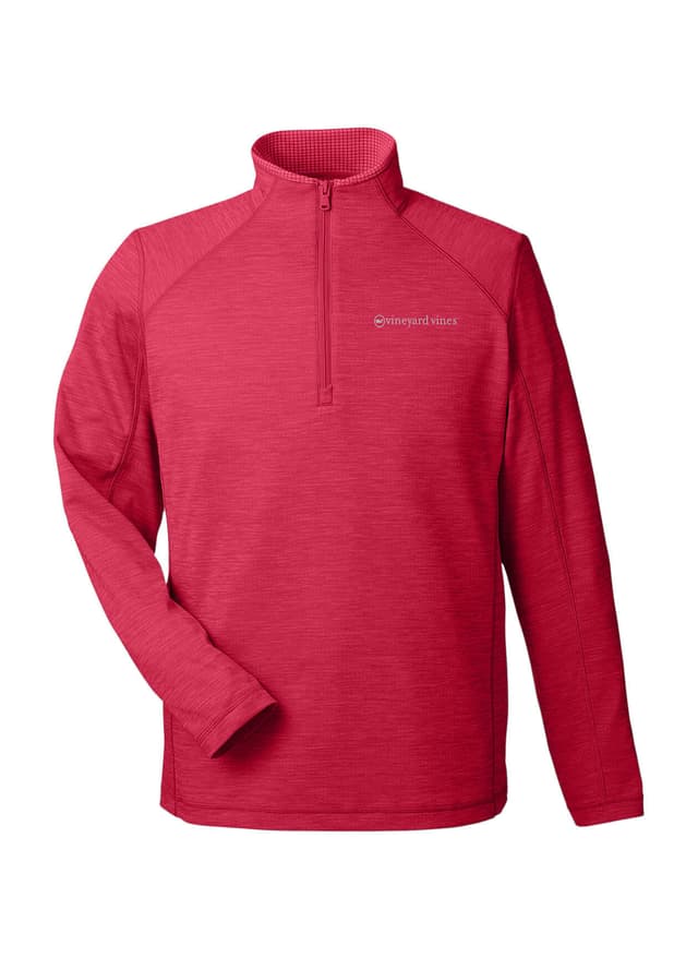 Vineyard Vines Men's Sankaty Quarter-Zip Pullover - Collegiate Red (1601) LG