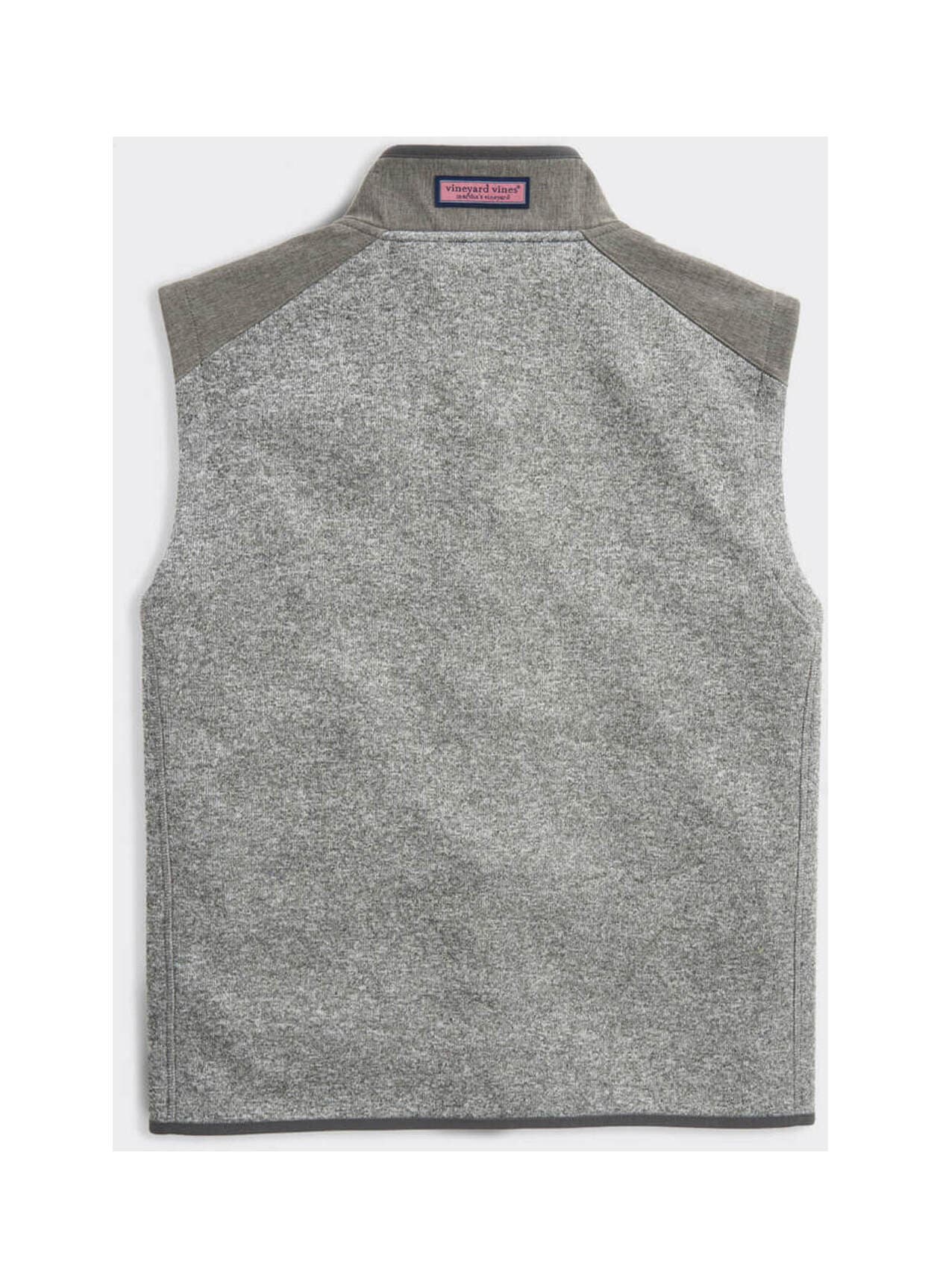 Vineyard Vines Men's Mountain Fleece Sweater Vest - Blue,Light Grey LG