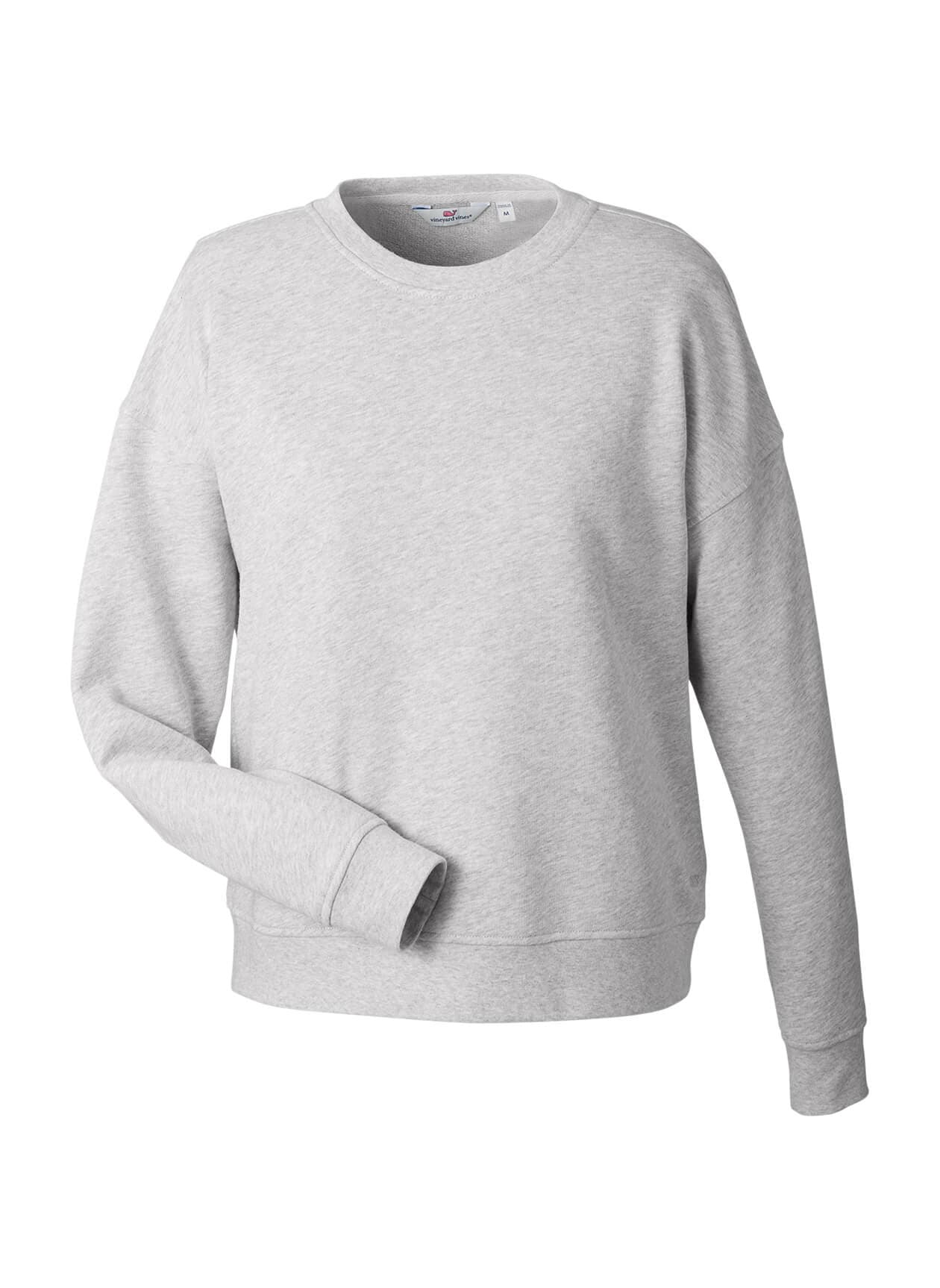 Vineyard Vines Women's Garment-Dyed Crew Sweatshirt - Grey Heather (039) LG