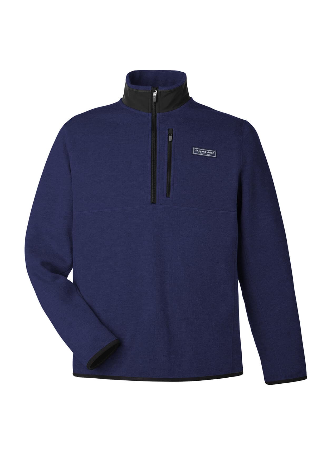 Vineyard Vines Men's Mountain Sweaterfleece Quarter-Zip - Dark Grey LG