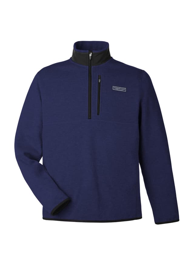 Vineyard Vines Men's Mountain Sweaterfleece Quarter-Zip - Dark Grey LG