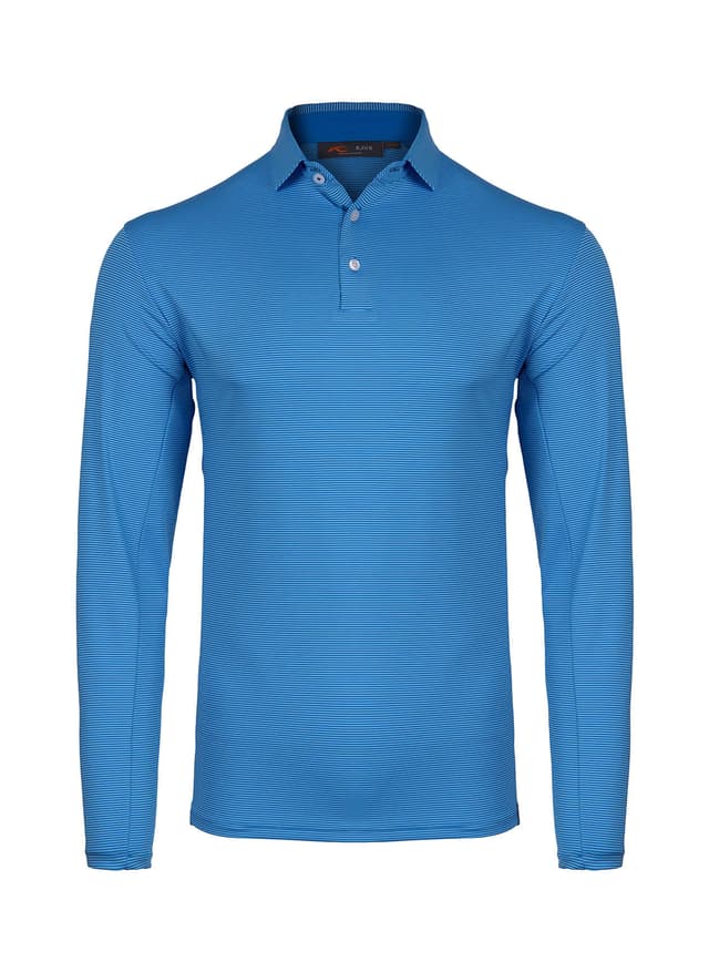 Kjus Men's Soren Stripe Polo Long Sleeve - S26 - Brown 3XL