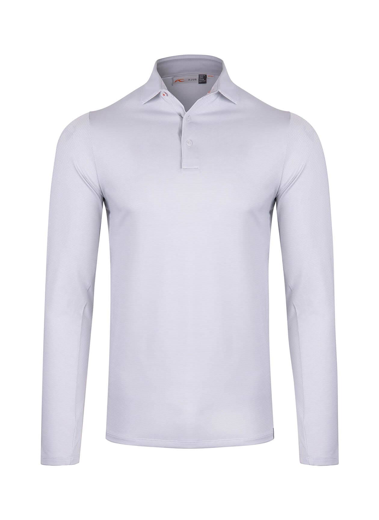 Kjus Men's Soren Stripe Polo Long Sleeve - S26 - Dark Grey 3XL
