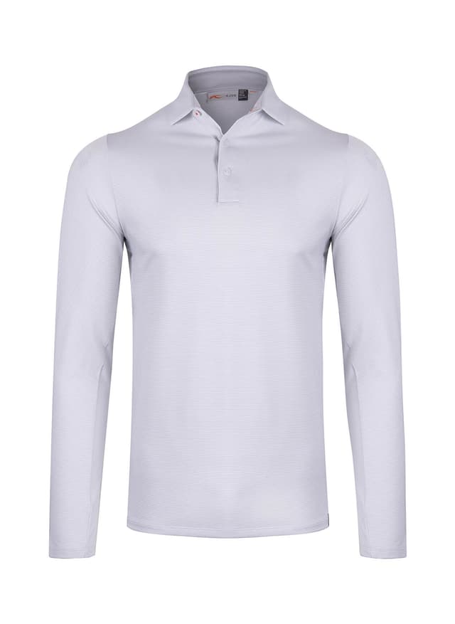 Kjus Men's Soren Stripe Polo Long Sleeve - S26 - Dark Grey 3XL