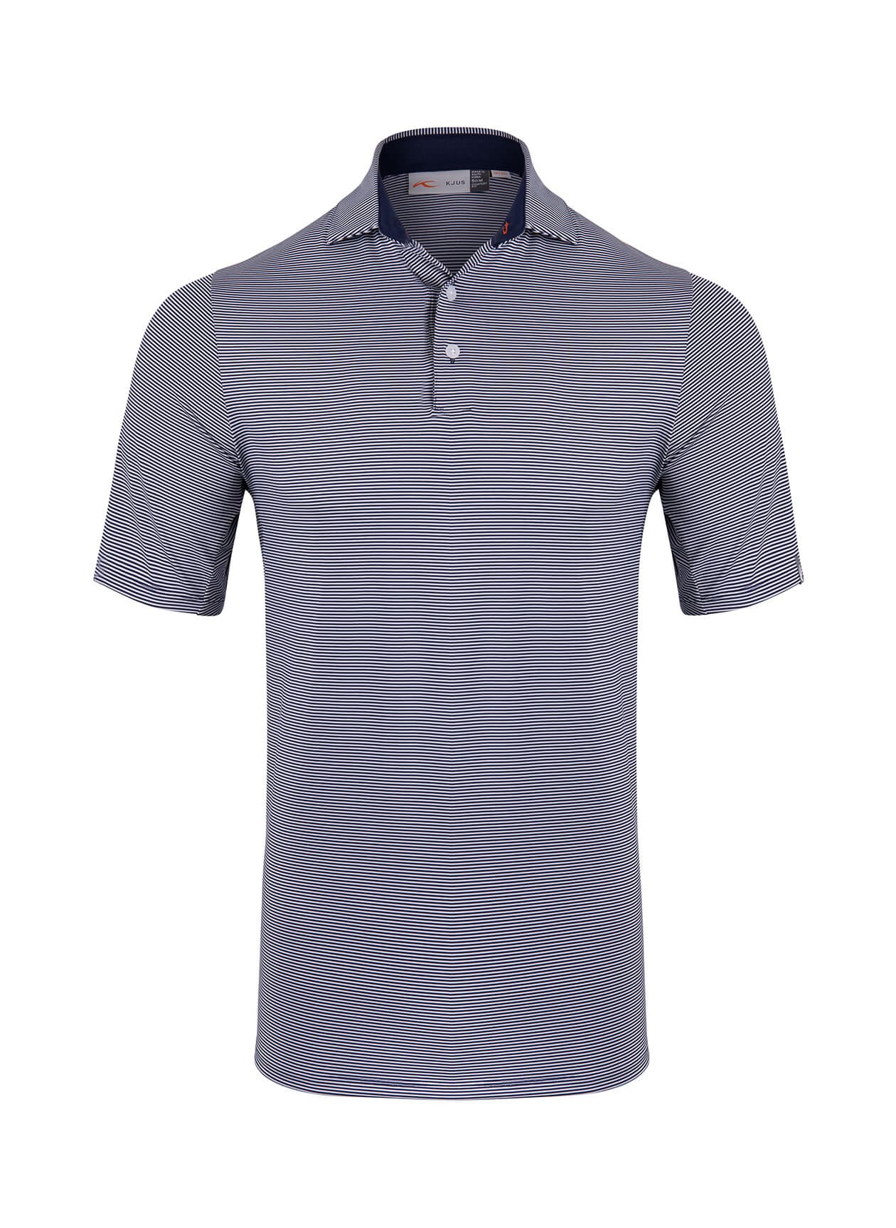Kjus Men's Soren Stripe Polo Short Sleeve - S26 - Atlanta Blue / White (K0099807) 3XL