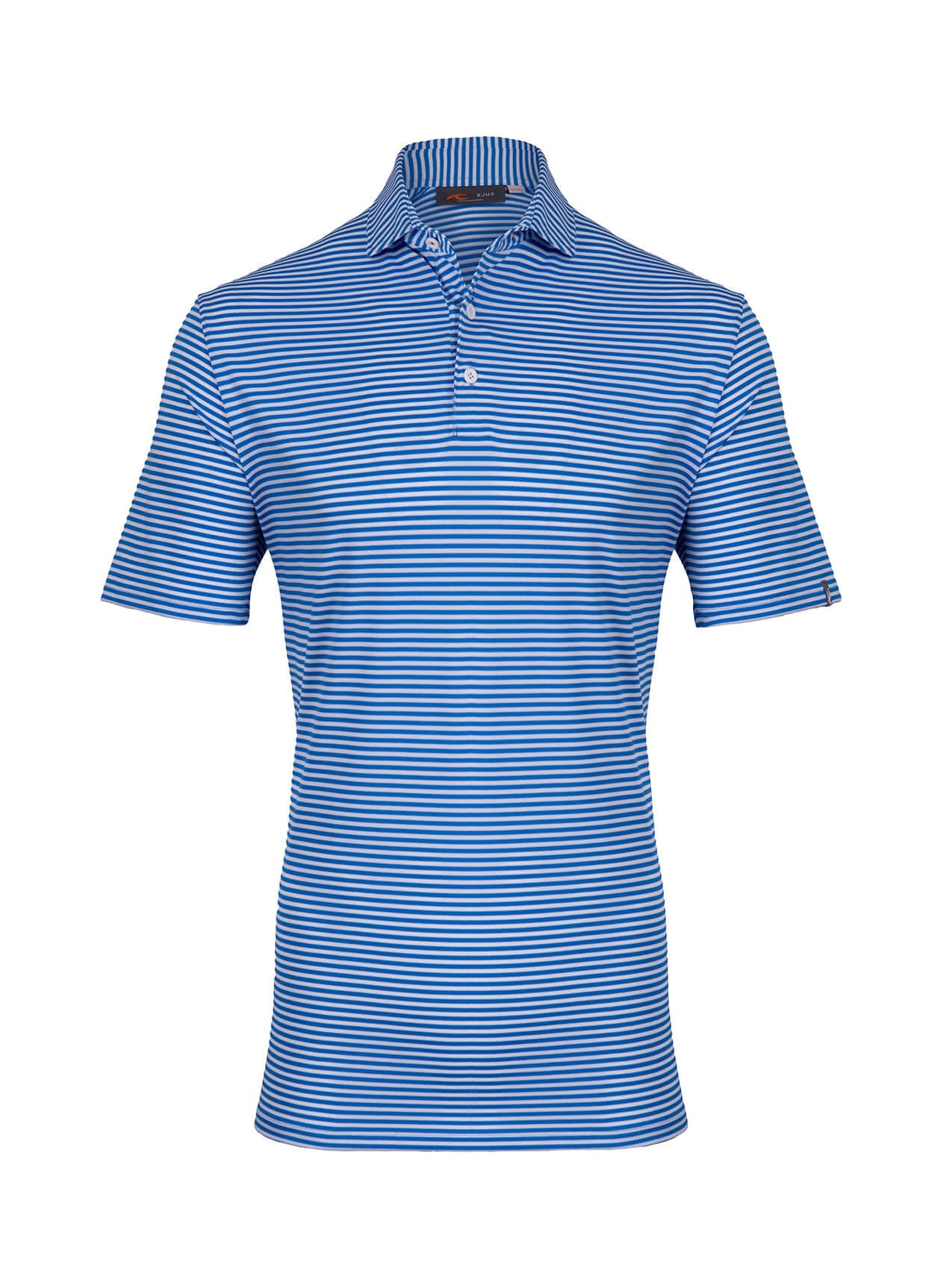 Kjus Men's Lee Stripe Polo Short Sleeve - S26 - Catamaran / White 3XL