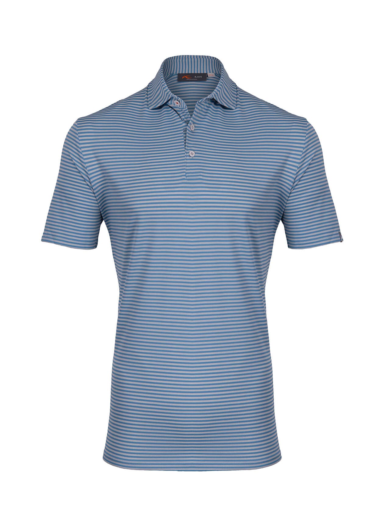 Kjus Men's Lee Stripe Polo Short Sleeve - S26 - Atlas Blue / Alloy 3XL