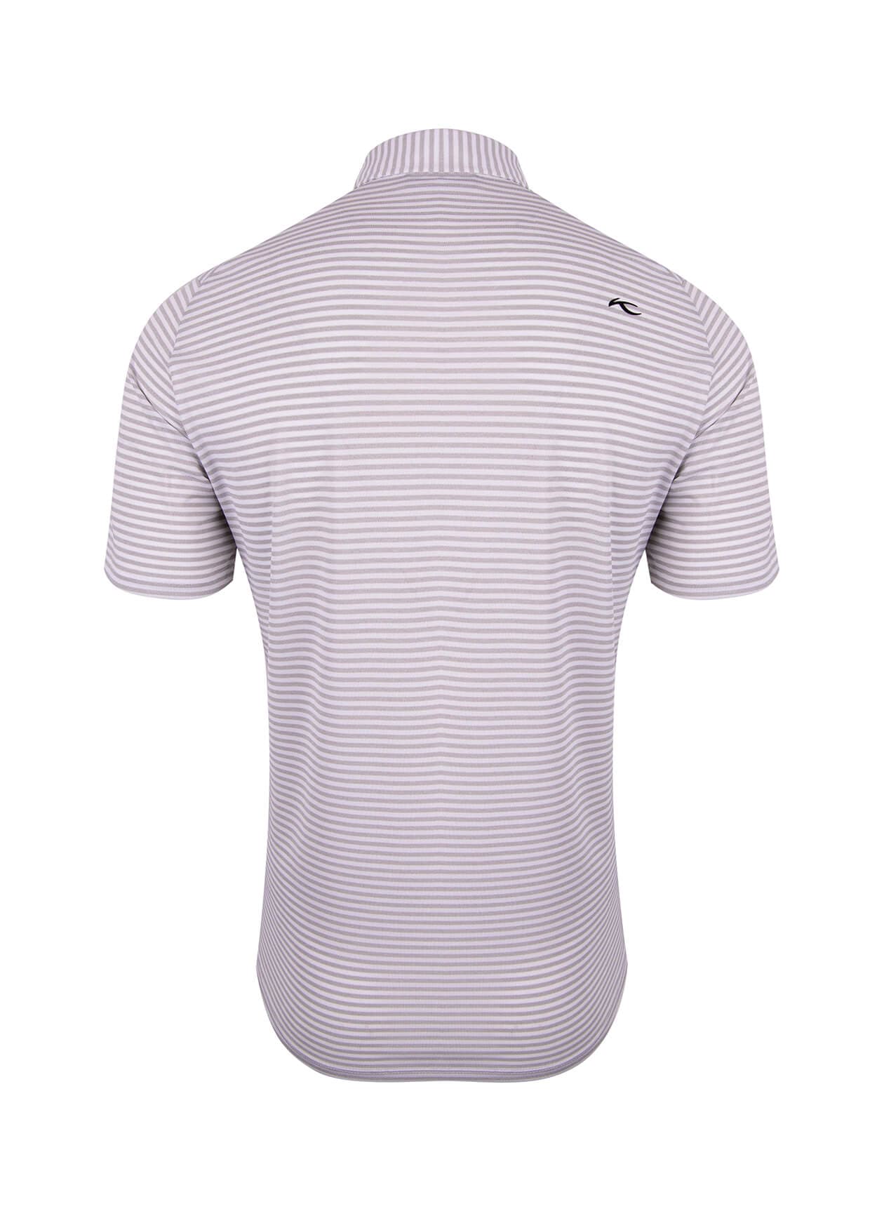 Kjus Men's Lee Stripe Polo Short Sleeve - S26 - Alloy / White (K0099914) 3XL