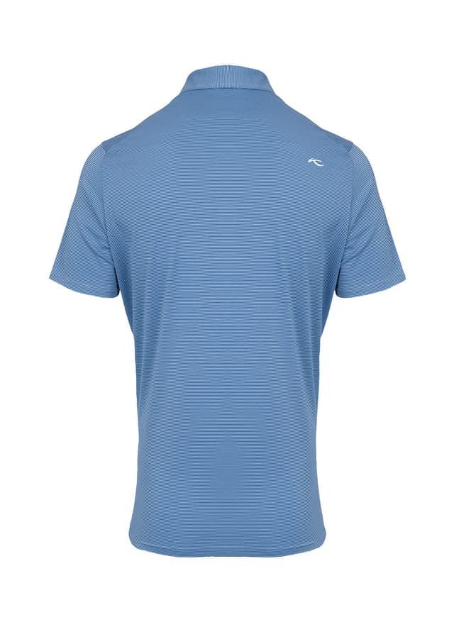 Kjus Men's Lee Stripe Polo Short Sleeve - S26 - Maritime / Vapor Blue (K0099916) 3XL