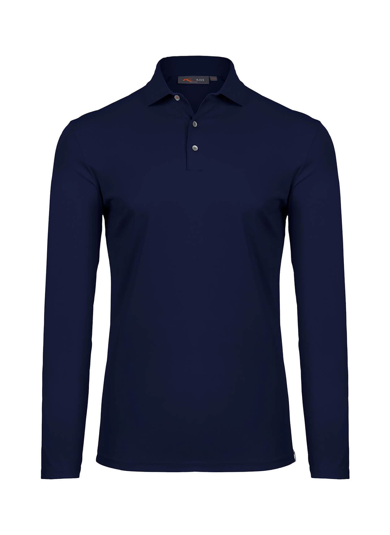 Kjus Men's Cool Point Polo Long Sleeve - S26 - Navy 3XL