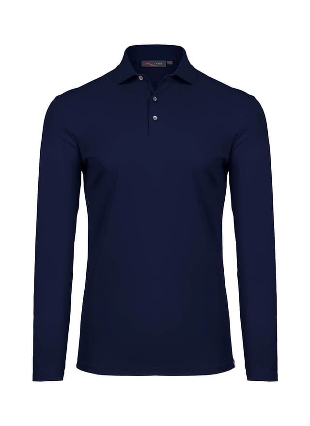 Kjus Men's Cool Point Polo Long Sleeve - S26 - Navy 3XL