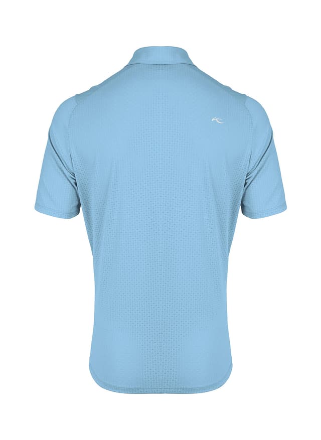 Kjus Men's Savin Structure Polo Short Sleeve - S26 - Poolside (K0106905) 3XL