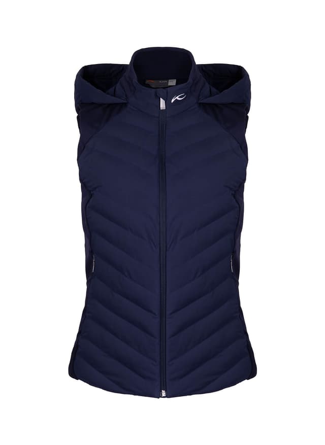 Kjus Women's Sundance Hooded Vest - S26 - Navy LG