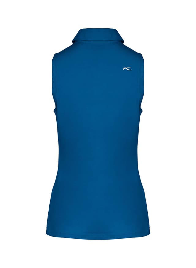 Kjus Women's Hollow Pima Polo Sleeveless - S26 - Blue LG